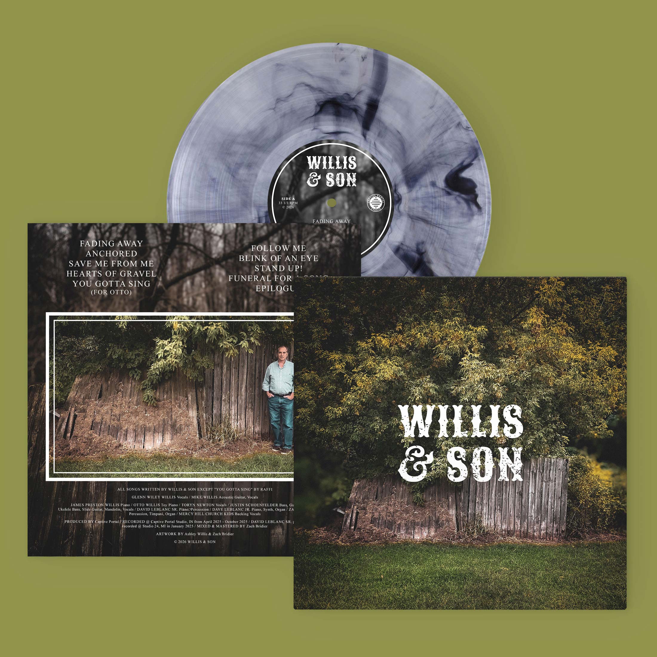 Willis & Son: Self-Titled Limited Edition Clear with Black Smoke 180g Vinyl LP