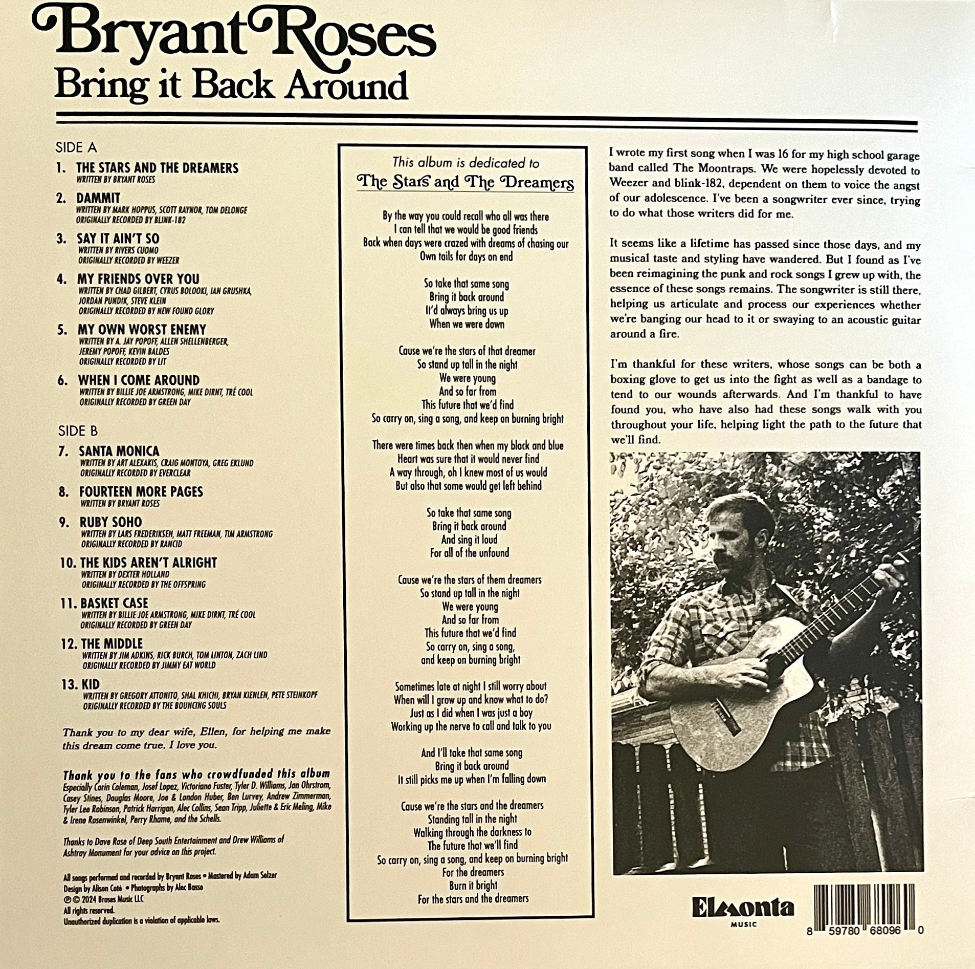 Bryant Roses: Bring It Back Around: Black Vinyl LP - Steadfast Records