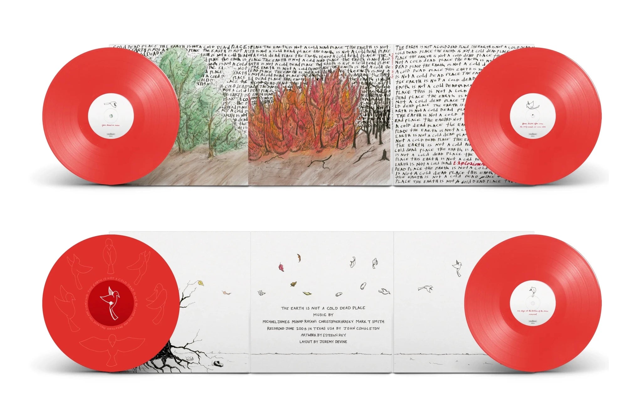 Explosions In The Sky: The Earth Is Not A Cold Dead Place: 2LP Red Vinyl - Steadfast Records