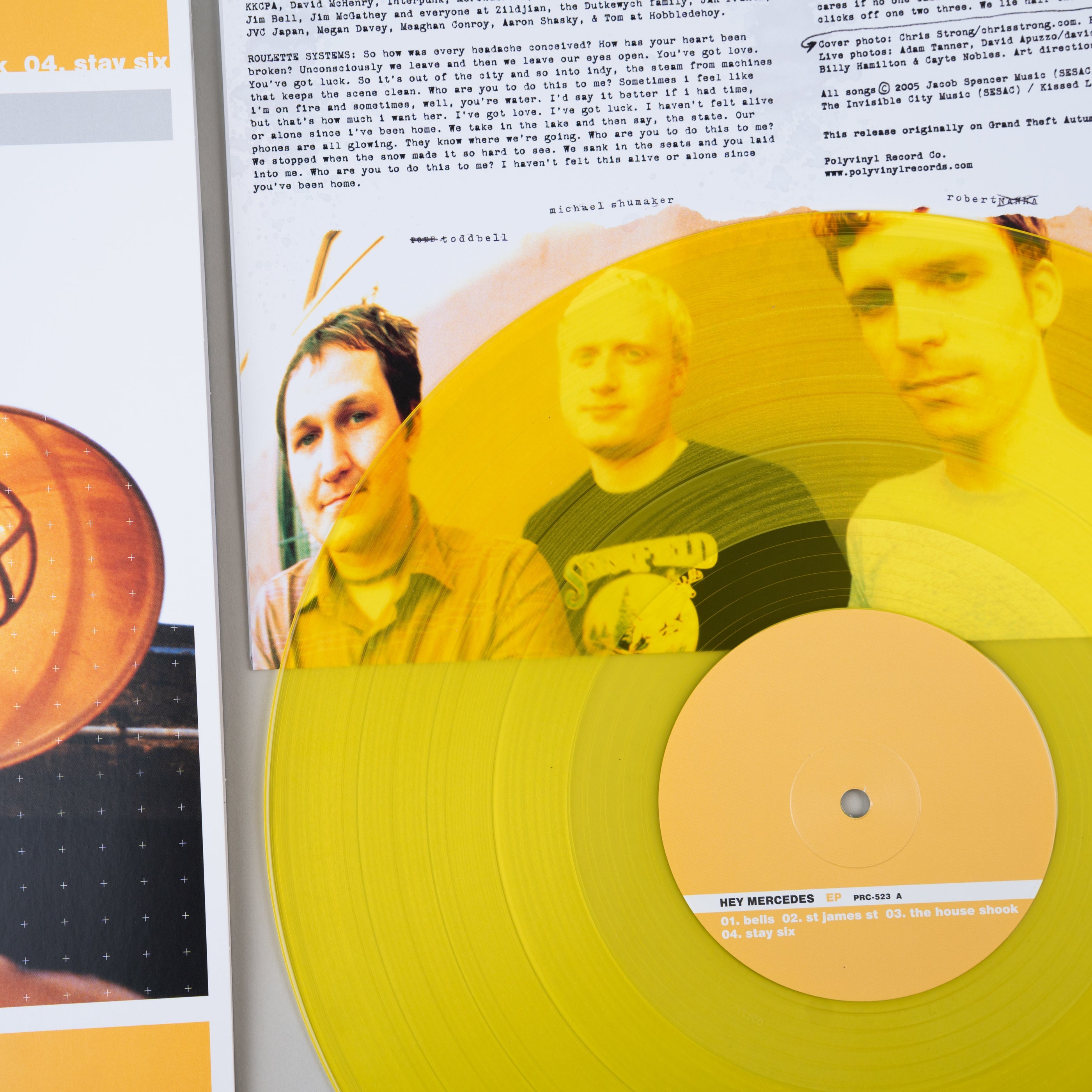 Hey Mercedes: Hey Mercedes / Unorchestrated: Clear Yellow Vinyl LP