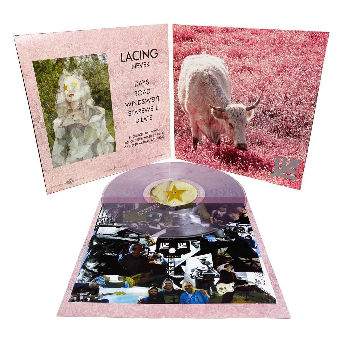 Lacing: Never: Clear w/Pink Smoke Vinyl
