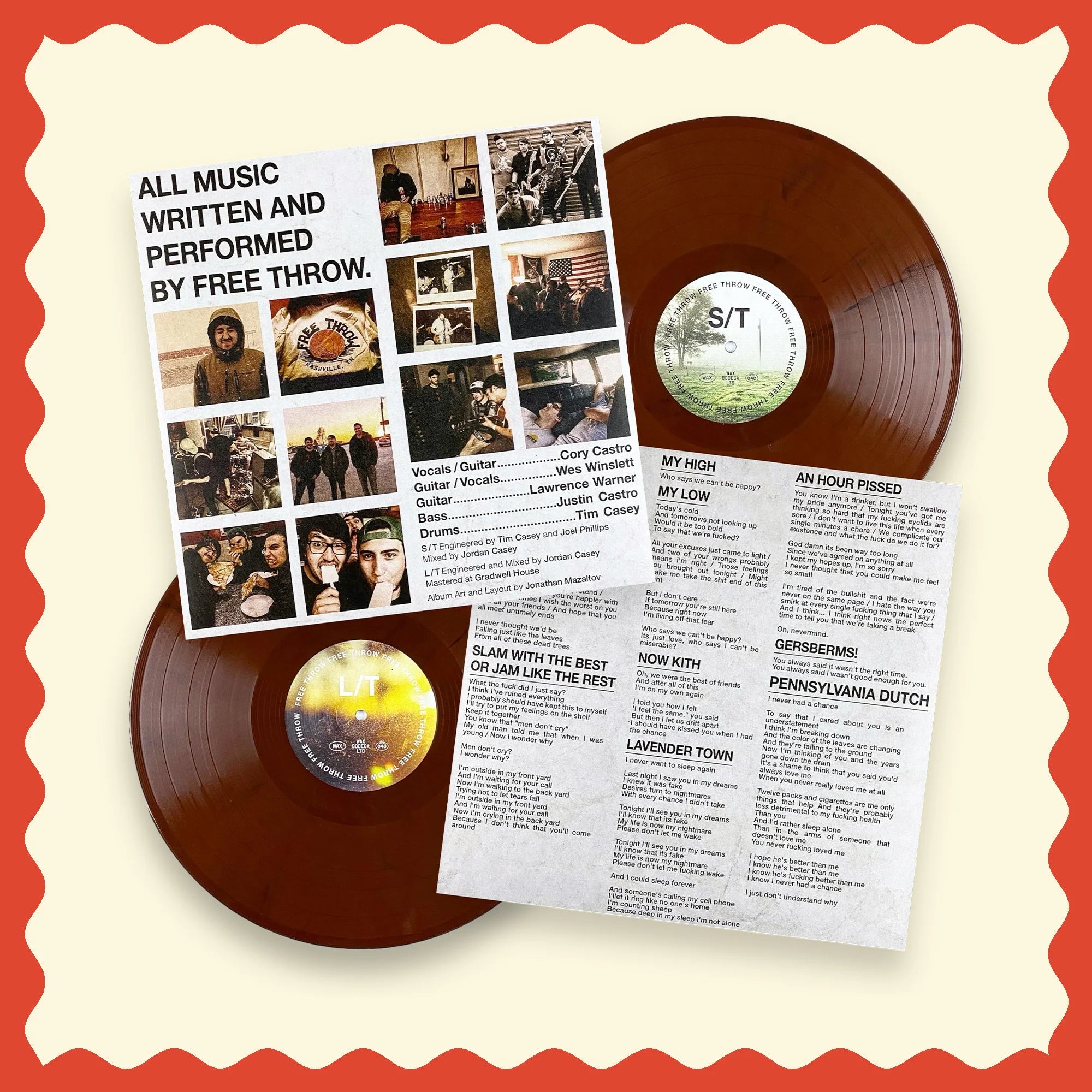 Free Throw: Self-Titled & Lavender Town: Hardwood Vinyl LP