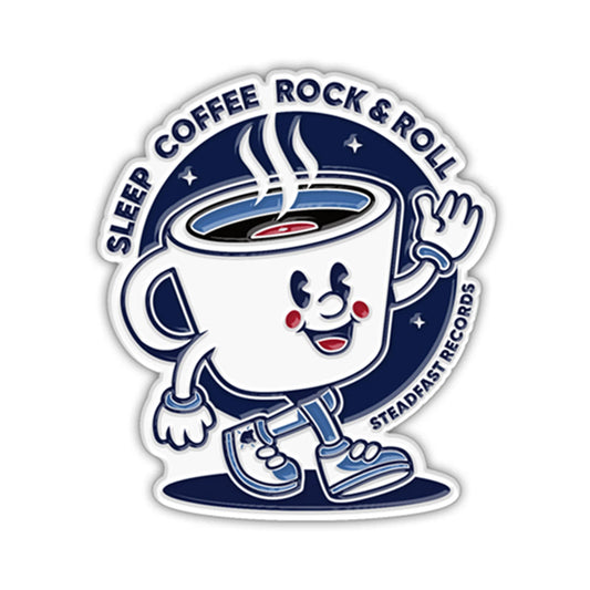 Steadfast Records: Espresso Guy: 1.5" Enamel Lapel Pin
