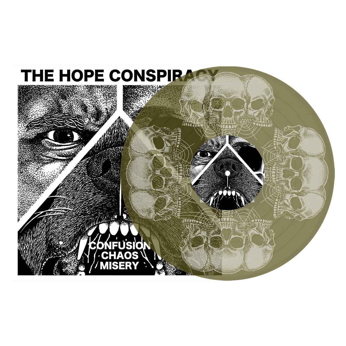 The Hope Conspiracy: Confusion / Chaos / Misery: Swamp Green Vinyl EP