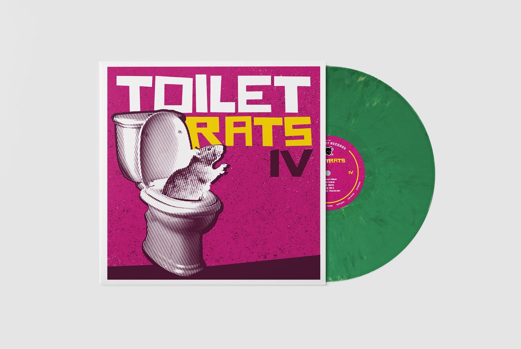 Toilet Rats IV: Slime Green Eco - Mix Vinyl + T - Shirt Bundle - Steadfast Records