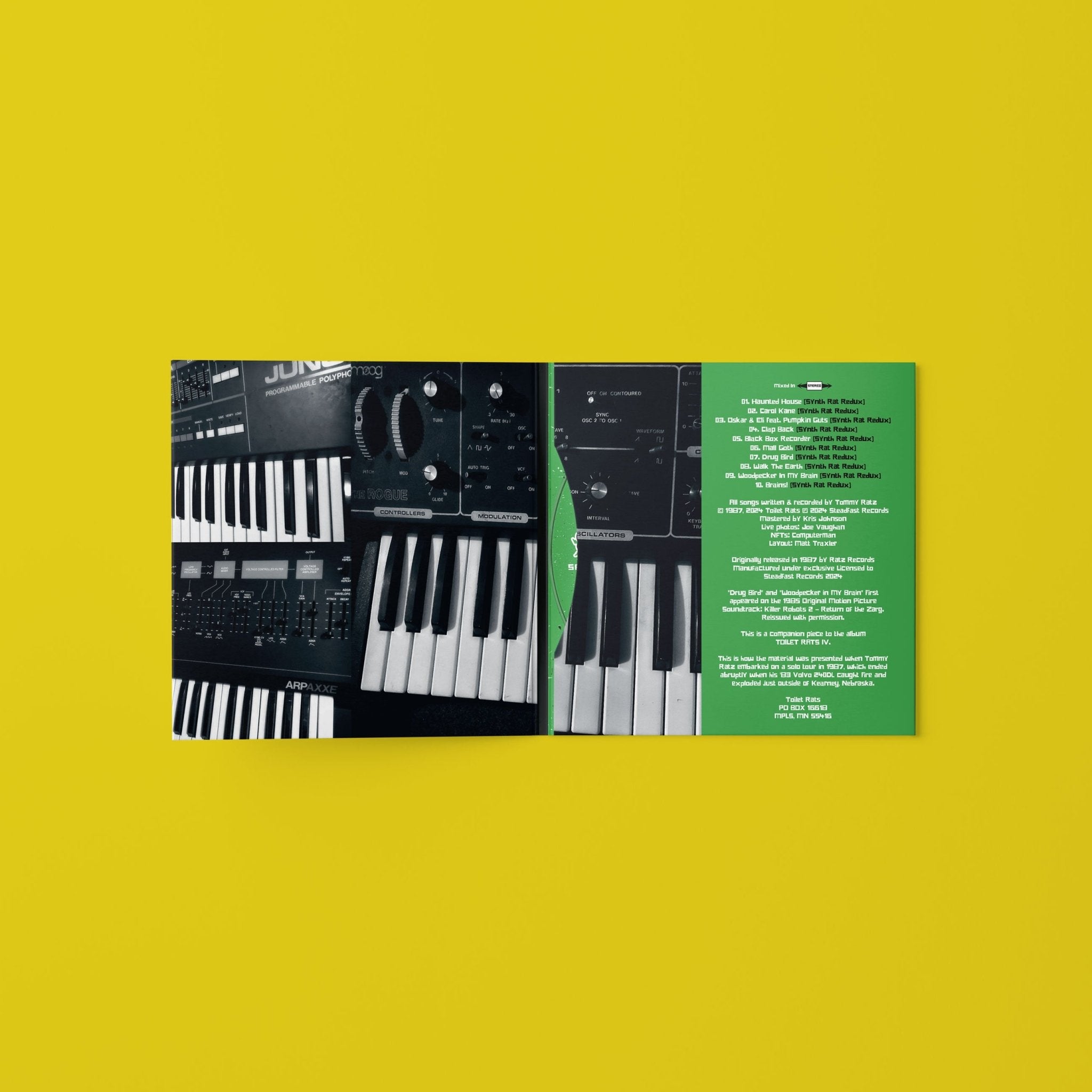 Toilet Rats: Synth Redux Vol. 1: CD in Eco - Wallet - Steadfast Records