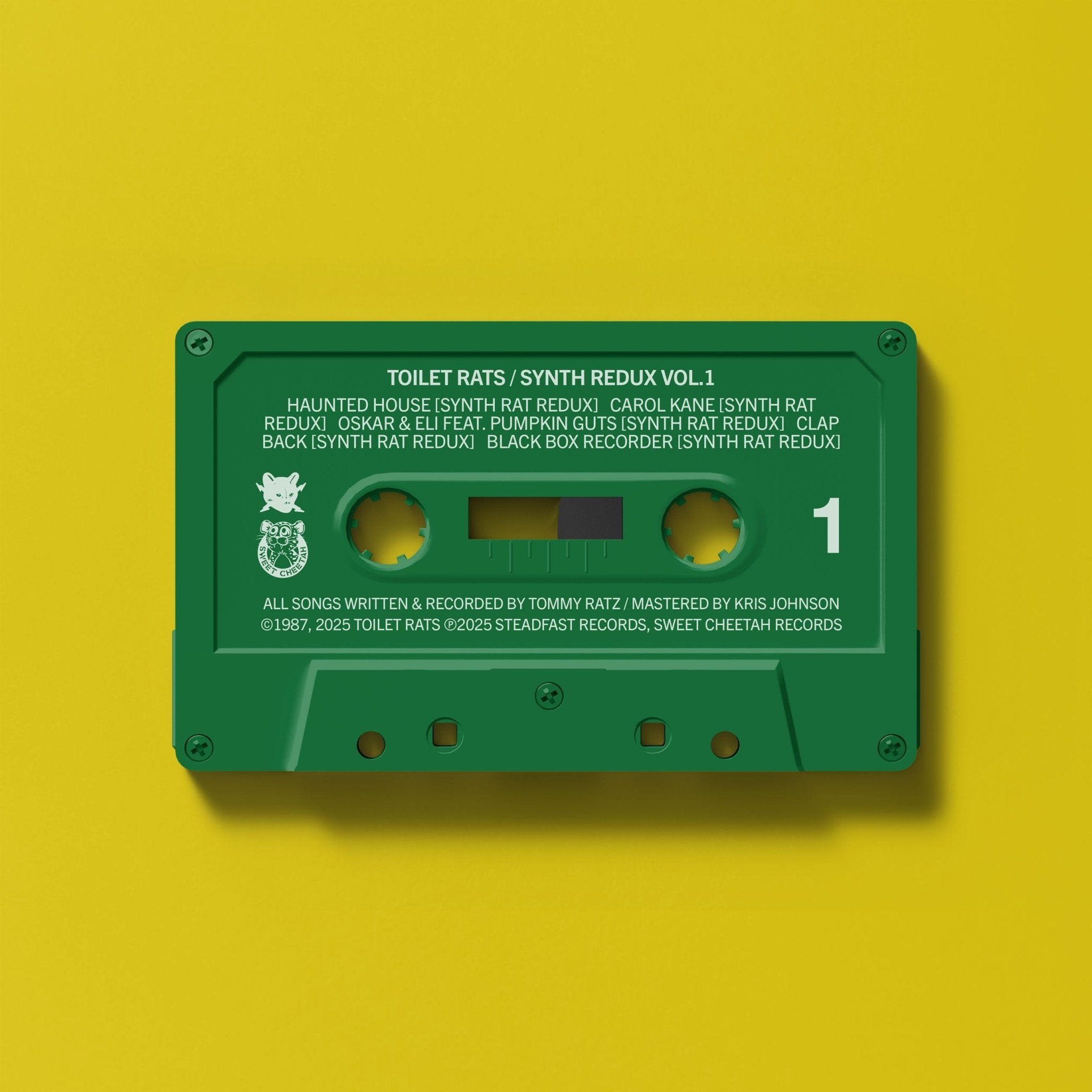 Toilet Rats: Synth Redux Vol. 1: Ecto - Green Cassette - Steadfast Records