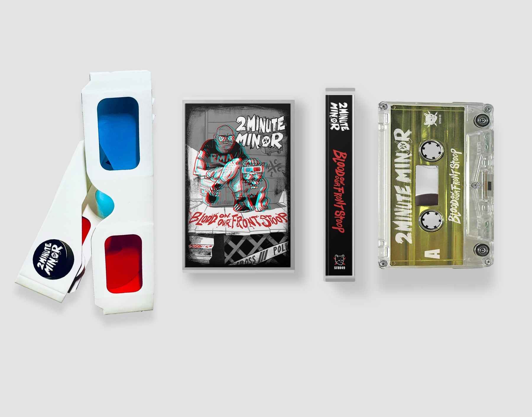 2Minute Minor: Blood On Our Front Stoop: 3D Cassette Gold Foil Cassette