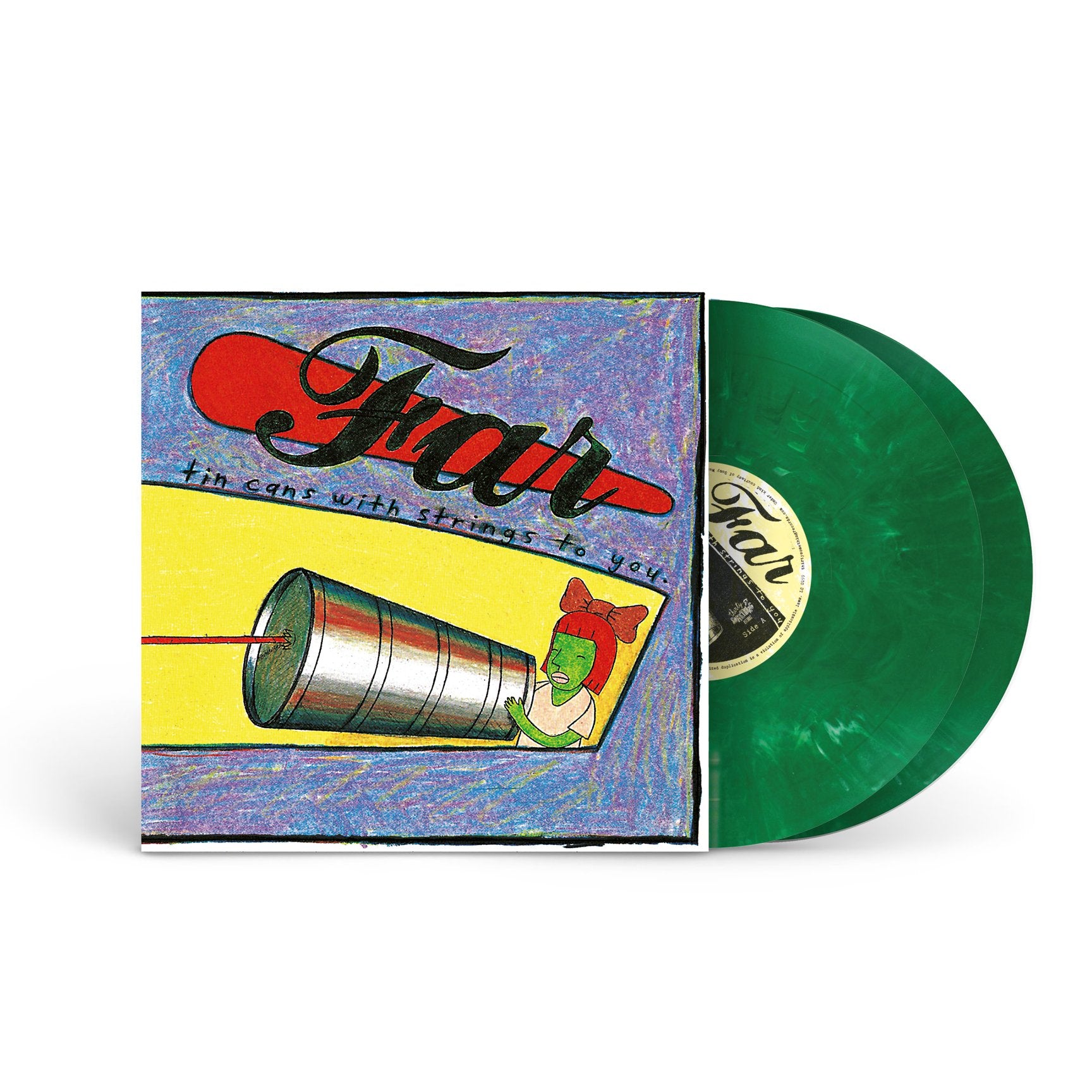 Far: Tin Cans With String To You: 2LP Vinyl (Import) Green w White & Yellow Marble
