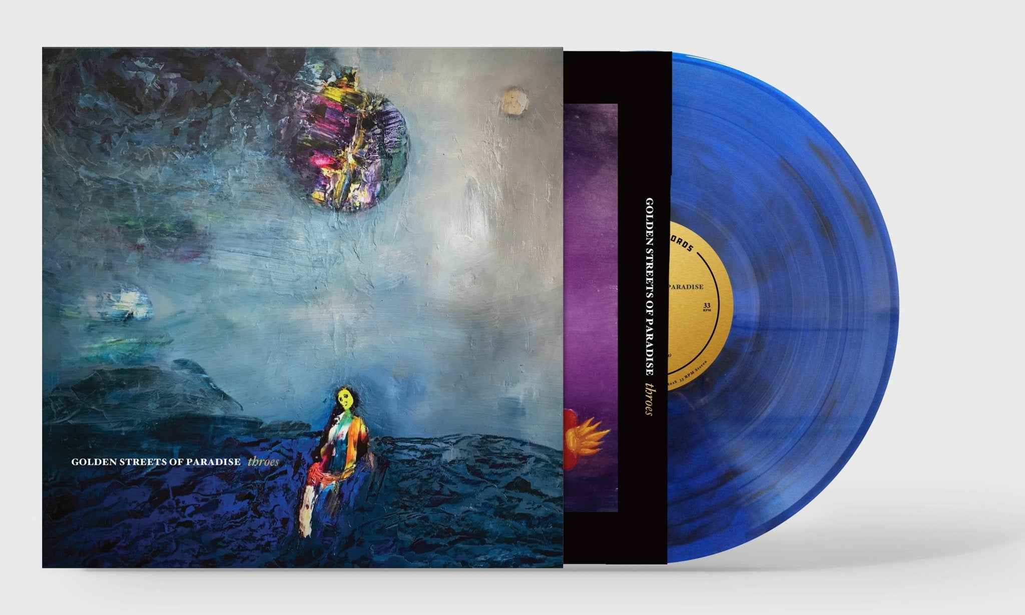 Golden Streets of Paradise: Throes: Vinyl Blue w Black Swirl