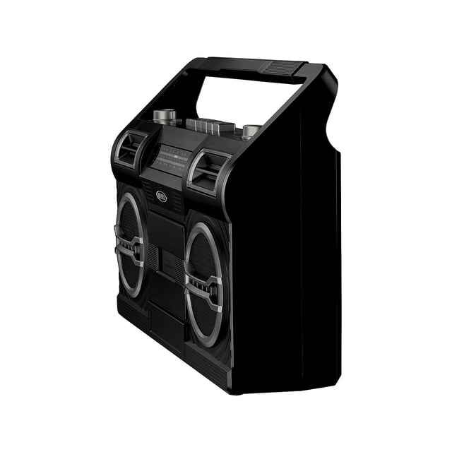 Jensen Cassette Tape Boombox: Black, MCR-500