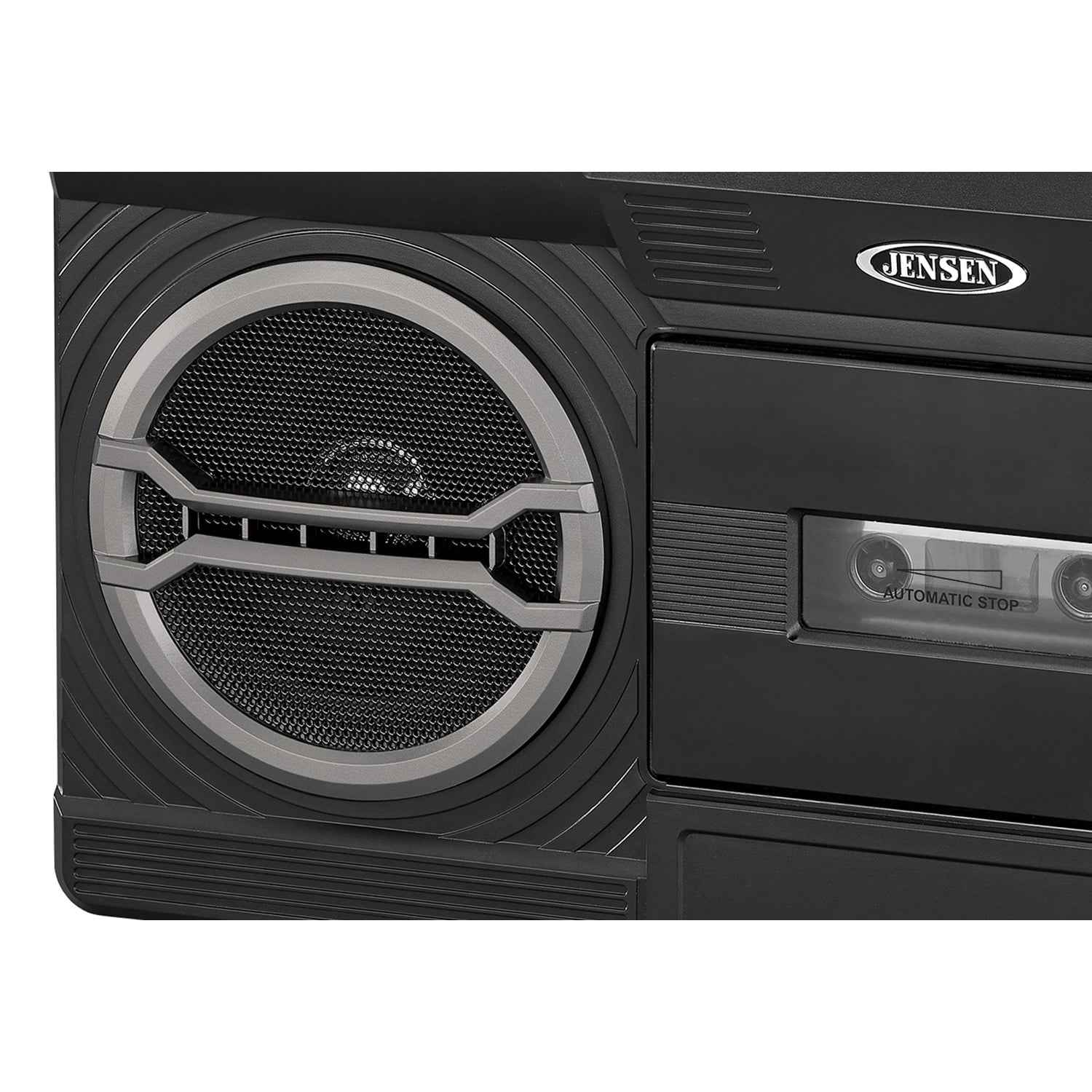 Jensen Cassette Tape Boombox: Black, MCR-500