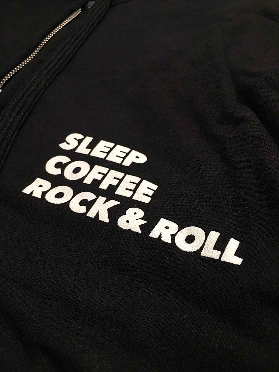 Sleep, Coffee, Rock & Roll Zip Up Hoodie