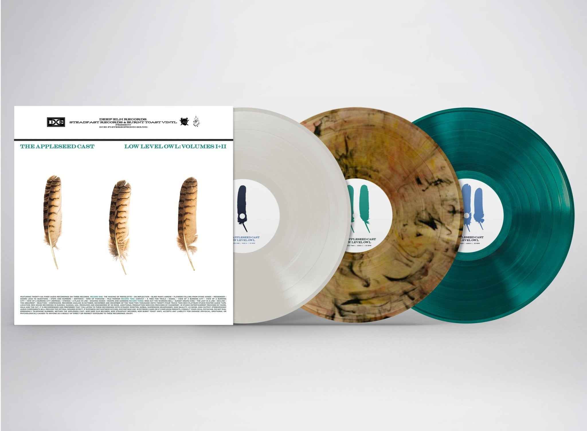 The Appleseed Cast: Low Level Owl: Volumes I + II: 3xLP Vinyl Mixed Variant Set