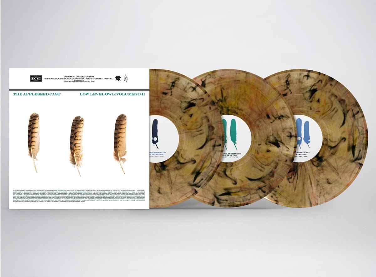 The Appleseed Cast: Low Level Owl: Volumes I + II: 3xLP Vinyl Jungle Swirl
