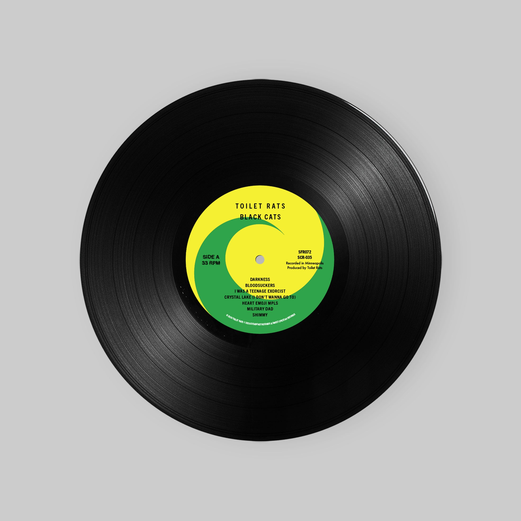 Toilet Rats: Black Cats: Limited Edition Black Vinyl LP