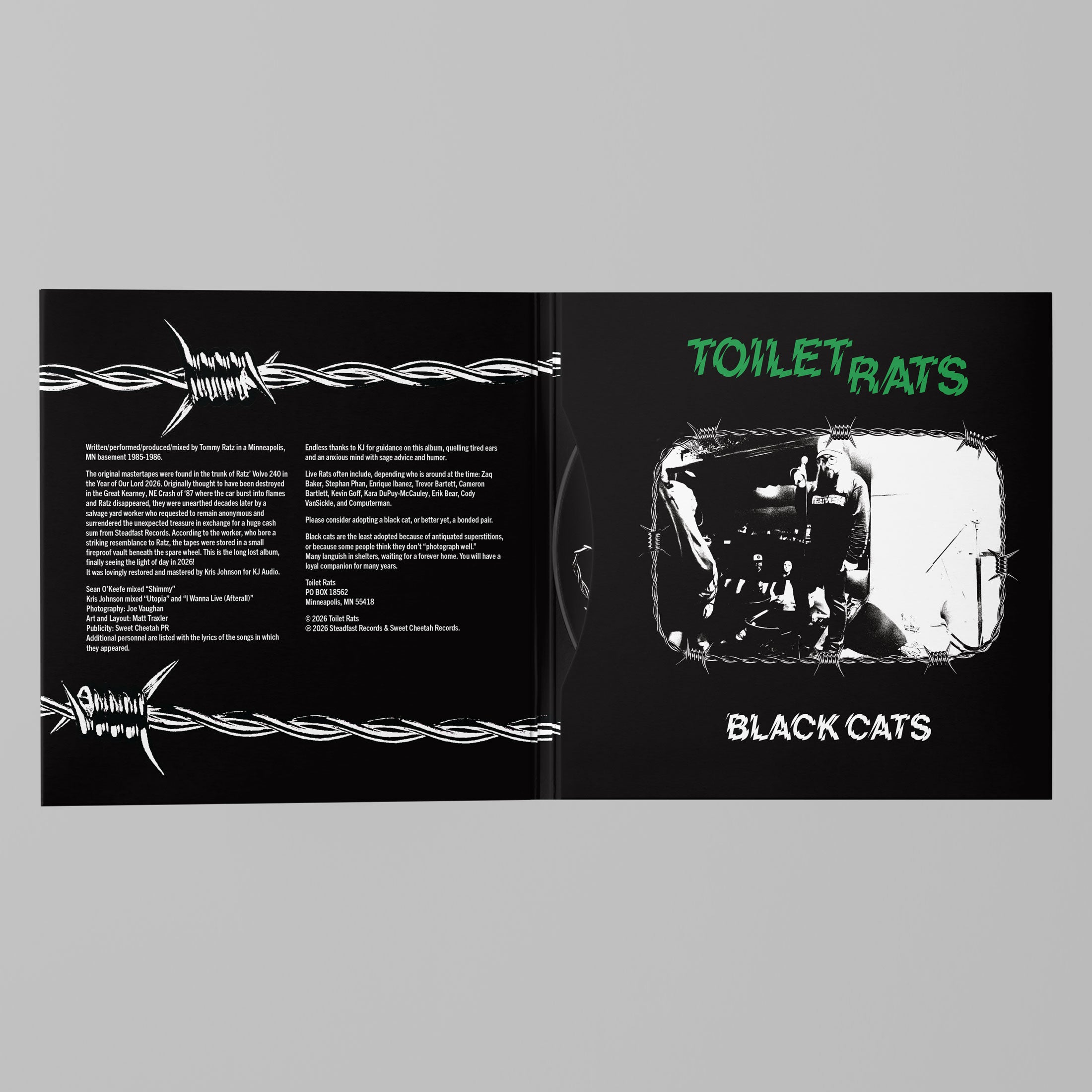 Toilet Rats: Black Cats: CD in Eco-Wallet
