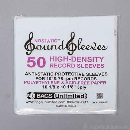 10 Inch Record NOSTATIC® Three Layer Inner Sleeve