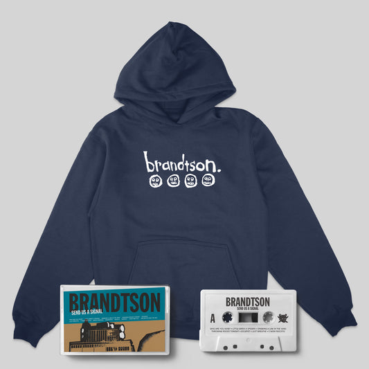 Brandtson: Send Us A Signal: Cassette & Hoodie Bundle Navy