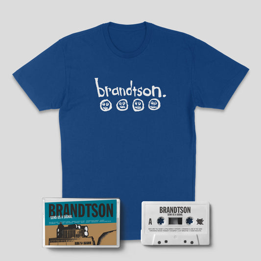 Brandtson: Send Us A Signal: Cassette & T-Shirt Bundle Cool Blue