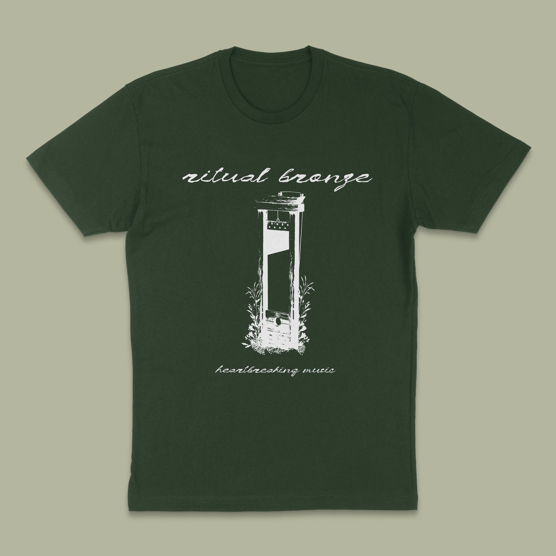 Ritual Bronze: Heartbreaking Music: Unisex Short Sleeve T-Shirt Forest Green