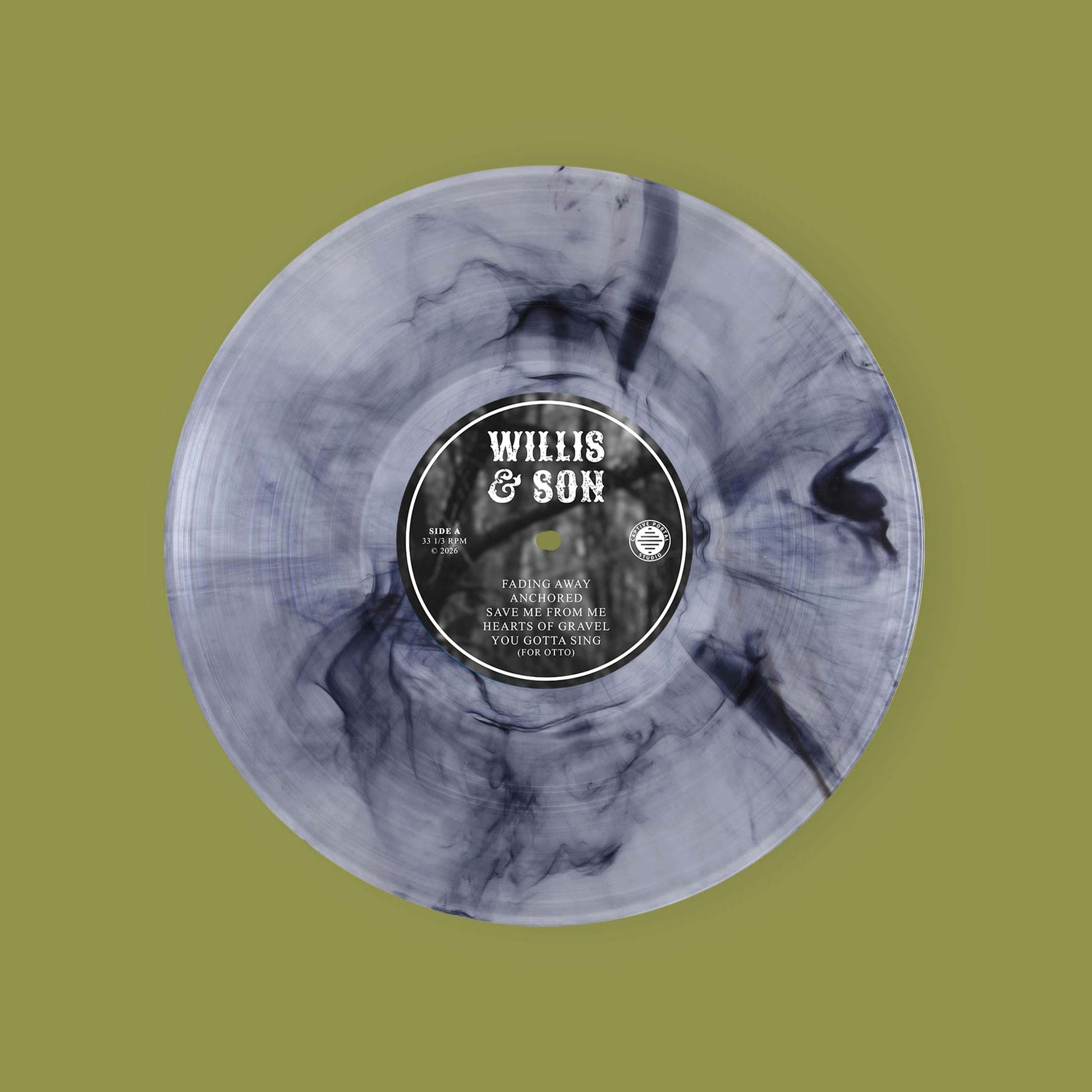 Willis & Son: Self-Titled Limited Edition Clear with Black Smoke 180g Vinyl LP