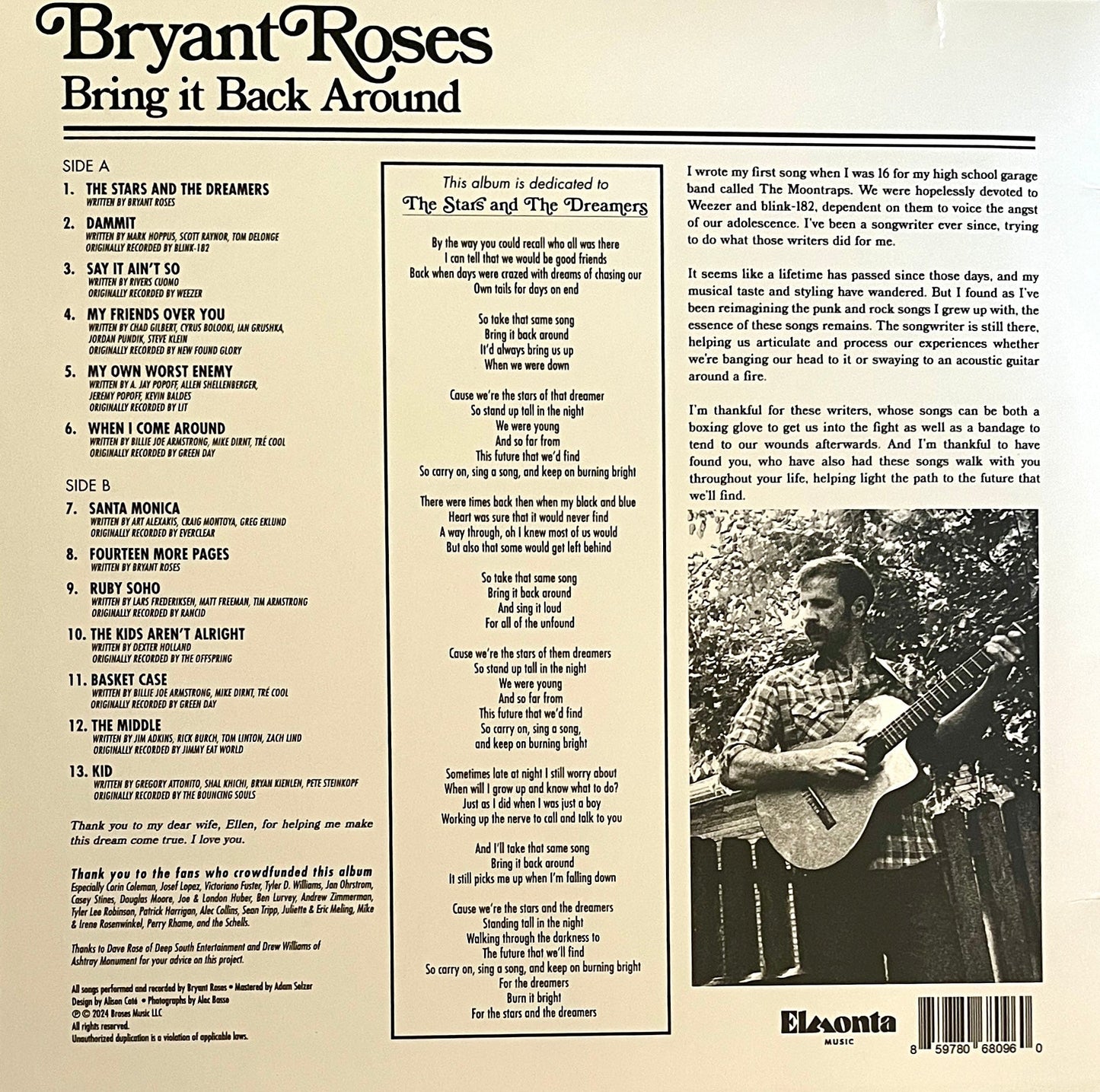 Bryant Roses: Bring It Back Around: Black Vinyl LP