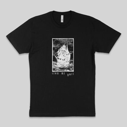 Cross My Heart: Shipwrecked: Unisex Short Sleeve T-Shirt Black