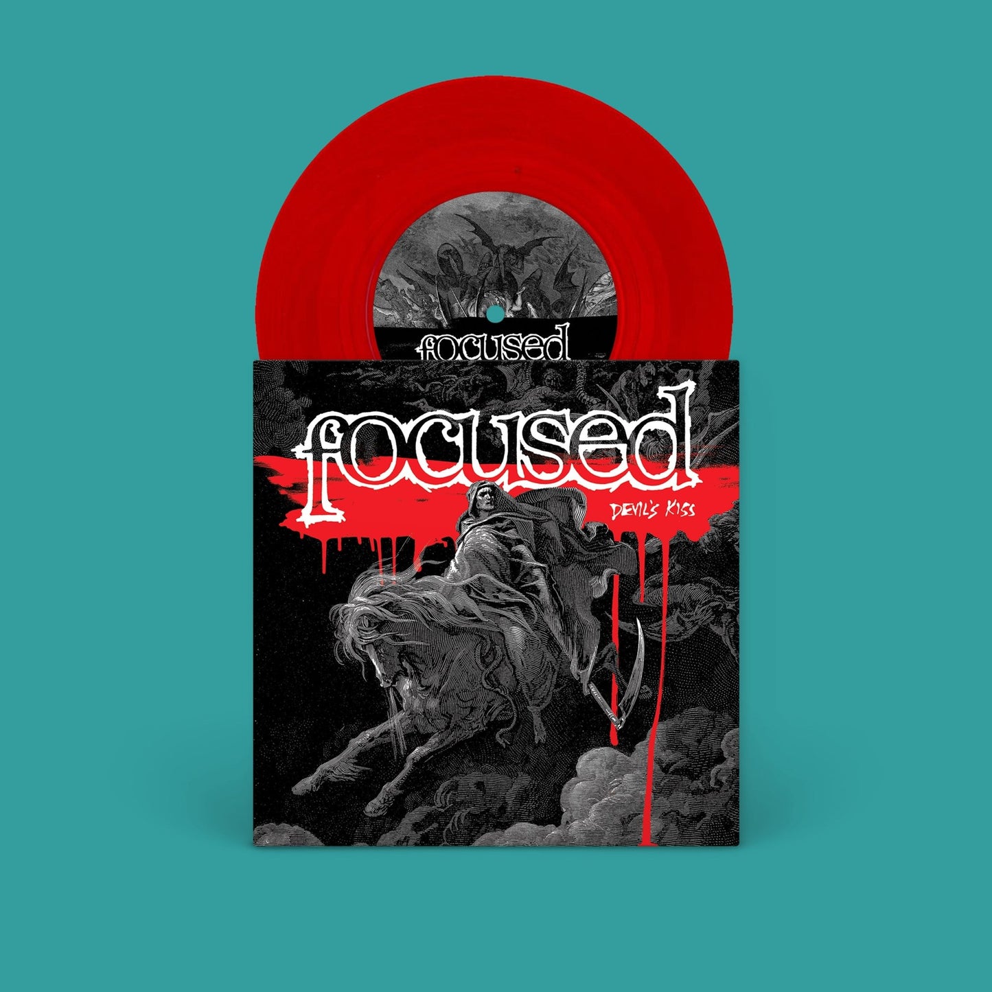 Focused: Devil's Kiss: Limited Edition 7" Vinyl EP Transparent Red