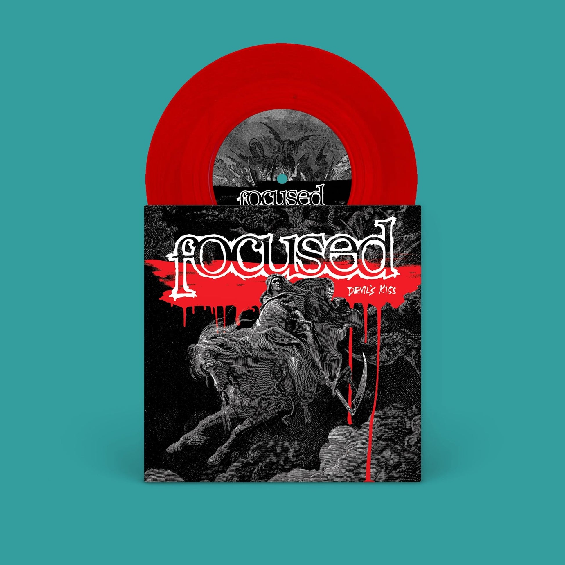 Focused: Devil's Kiss: Limited Edition 7" Vinyl EP Transparent Red