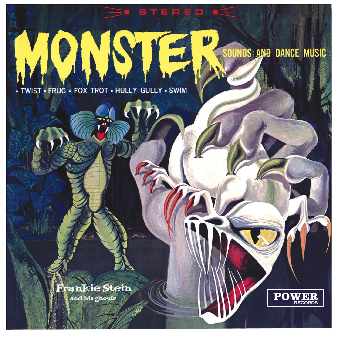 Frankie Stein and His Ghouls: Monster Sounds and Dance Music: Coke Clear w/Yellow Serpentine Swirl Vinyl