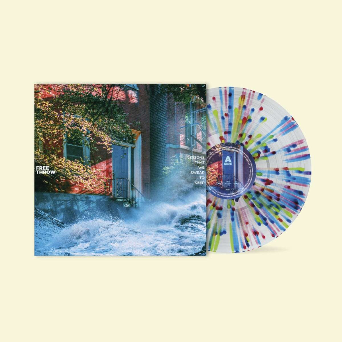 Free Throw: Lessons That We Swear To Keep: Clear w/Splatter Vinyl LP - Steadfast Records