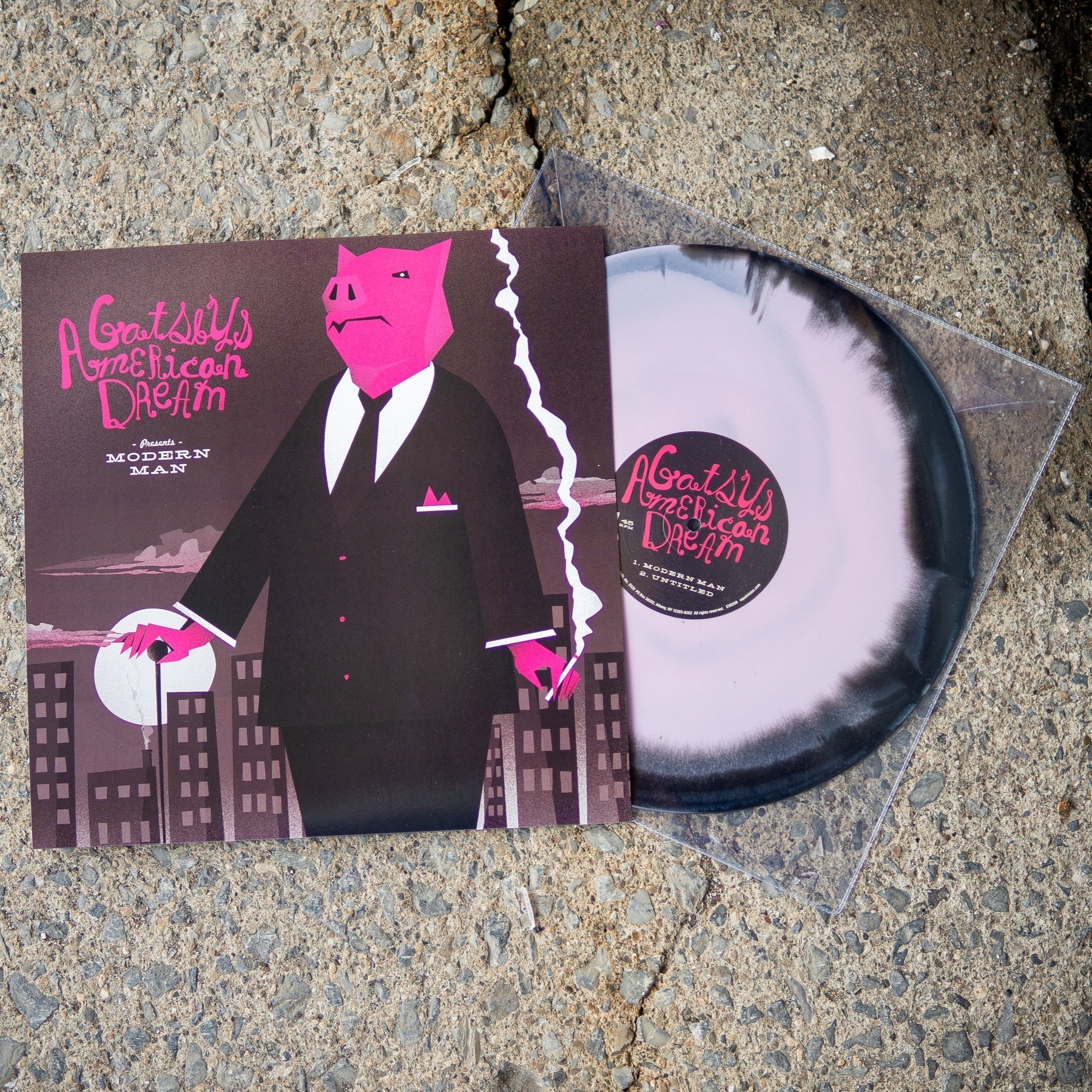Gatsby's American Dream: Modern Man: Limited Edition Black and Pink Vinyl 12" Single - Steadfast Records