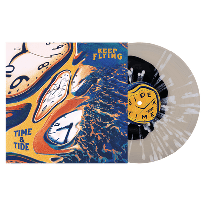 Keep Flying: Time & Tide: Black inside Milky Clear w/ White Splatter Vinyl LP (Import)