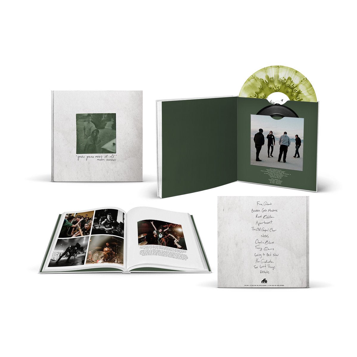 Modern Baseball: You're Gonna Miss It All: Jade Swirl 2xLP + 7" + Hardcover Book Deluxe Anniversary Edition