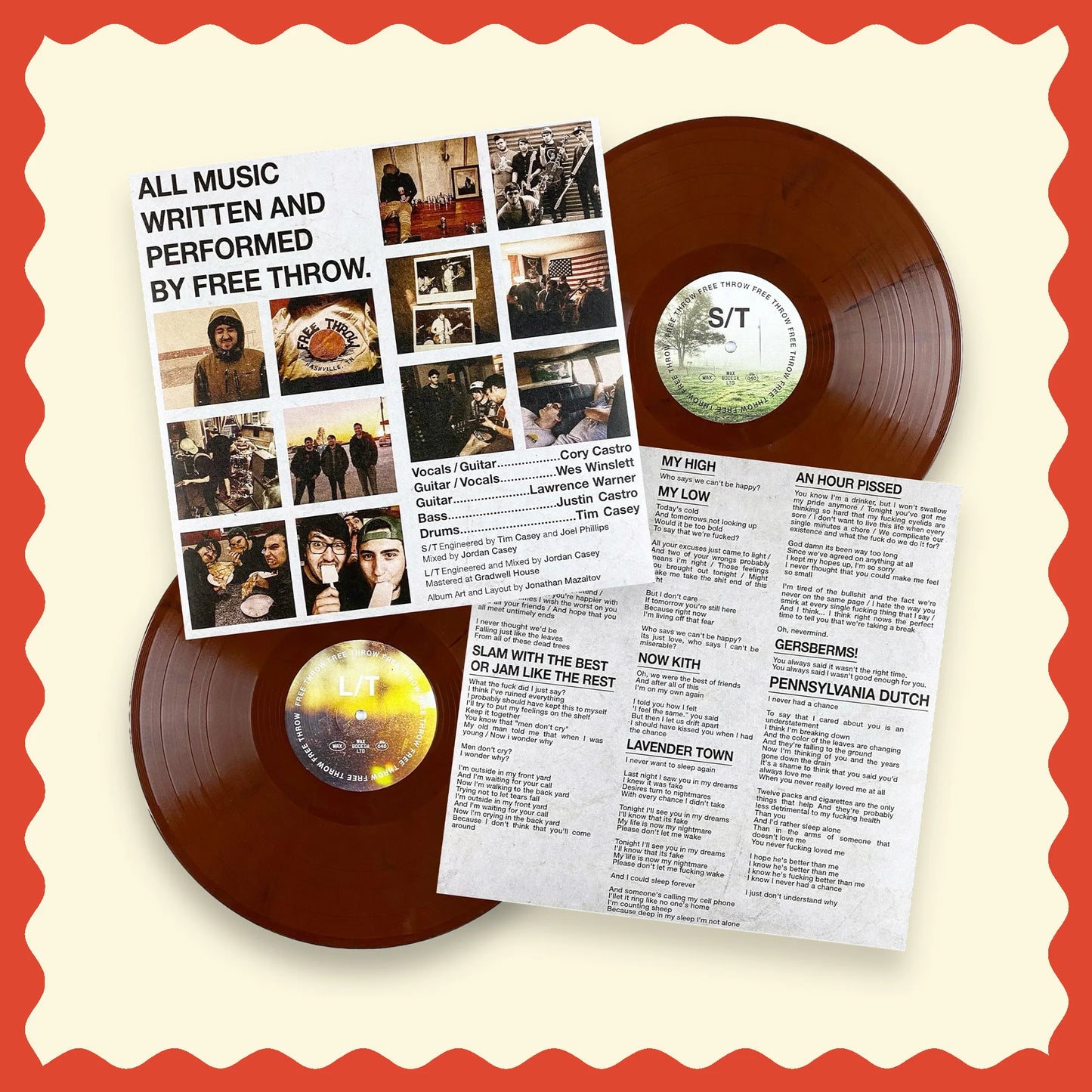 Free Throw: Self-Titled & Lavender Town: Hardwood Vinyl LP