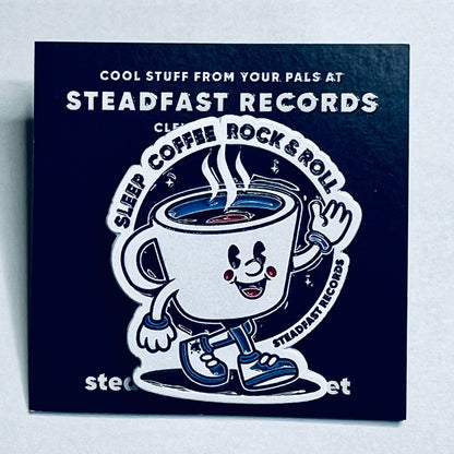 Steadfast Records: Espresso Guy: 1.5" Enamel Lapel Pin