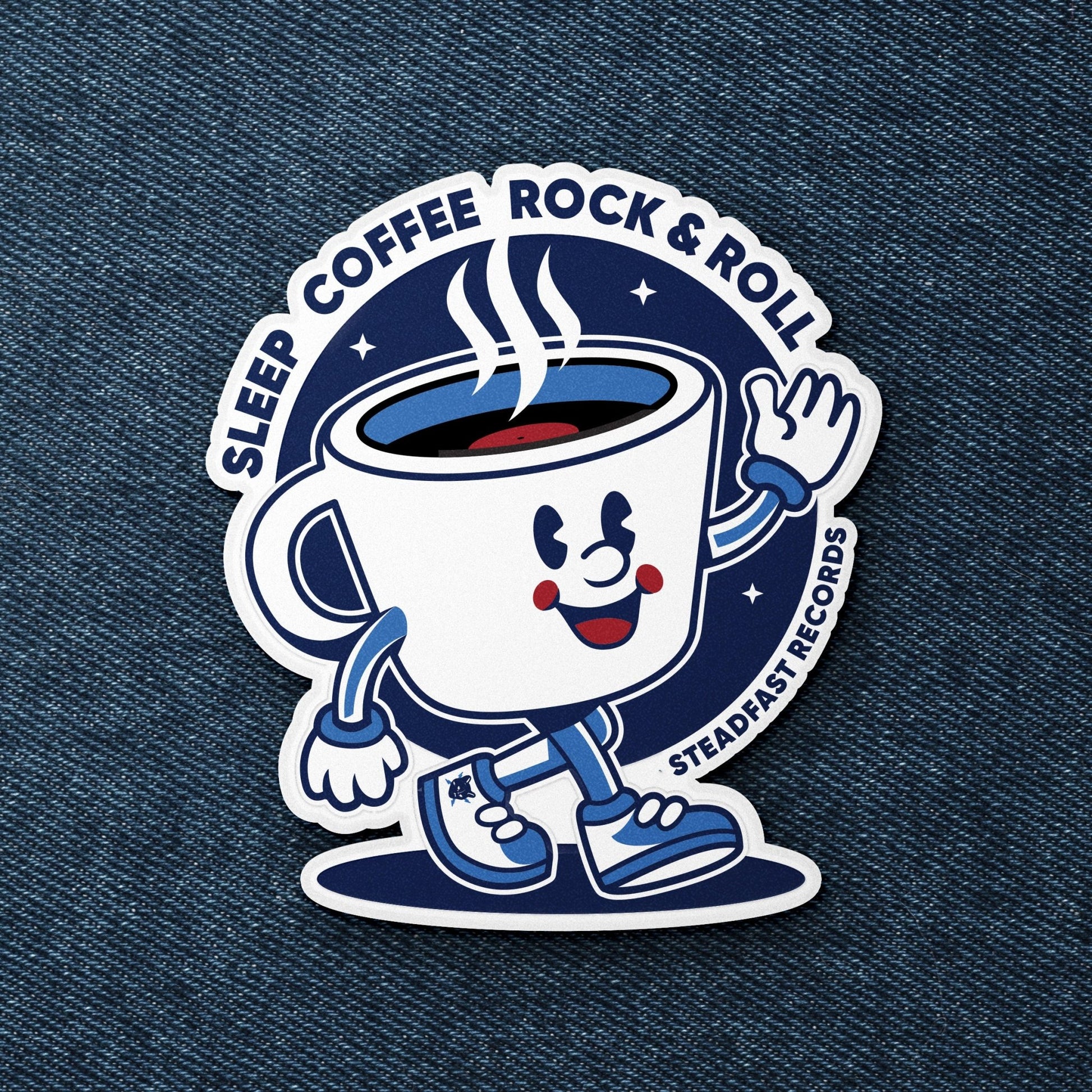 Steadfast Records: Espresso Guy: 1.5" Enamel Lapel Pin