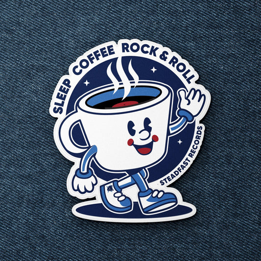 Steadfast Records: Espresso Guy: 1.5" Enamel Lapel Pin