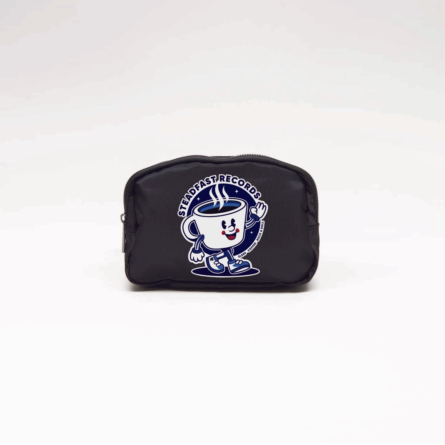 Steadfast Records Fanny Pack Cross Body Sling Bag Black Espresso Bud