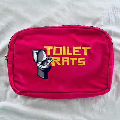 Toilet Rats Fanny Pack Cross Body Sling Bag Hot Pink