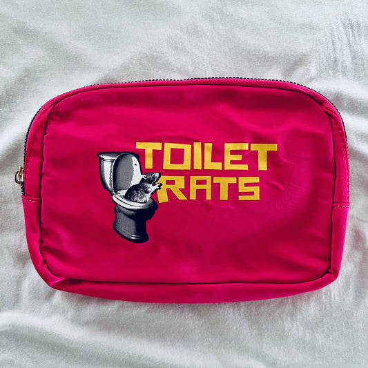 Toilet Rats Fanny Pack Cross Body Sling Bag Hot Pink
