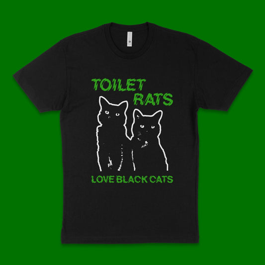 Toilet Rats: Love Black Cats: Unisex Short Sleeve Fund Raising T-Shirt