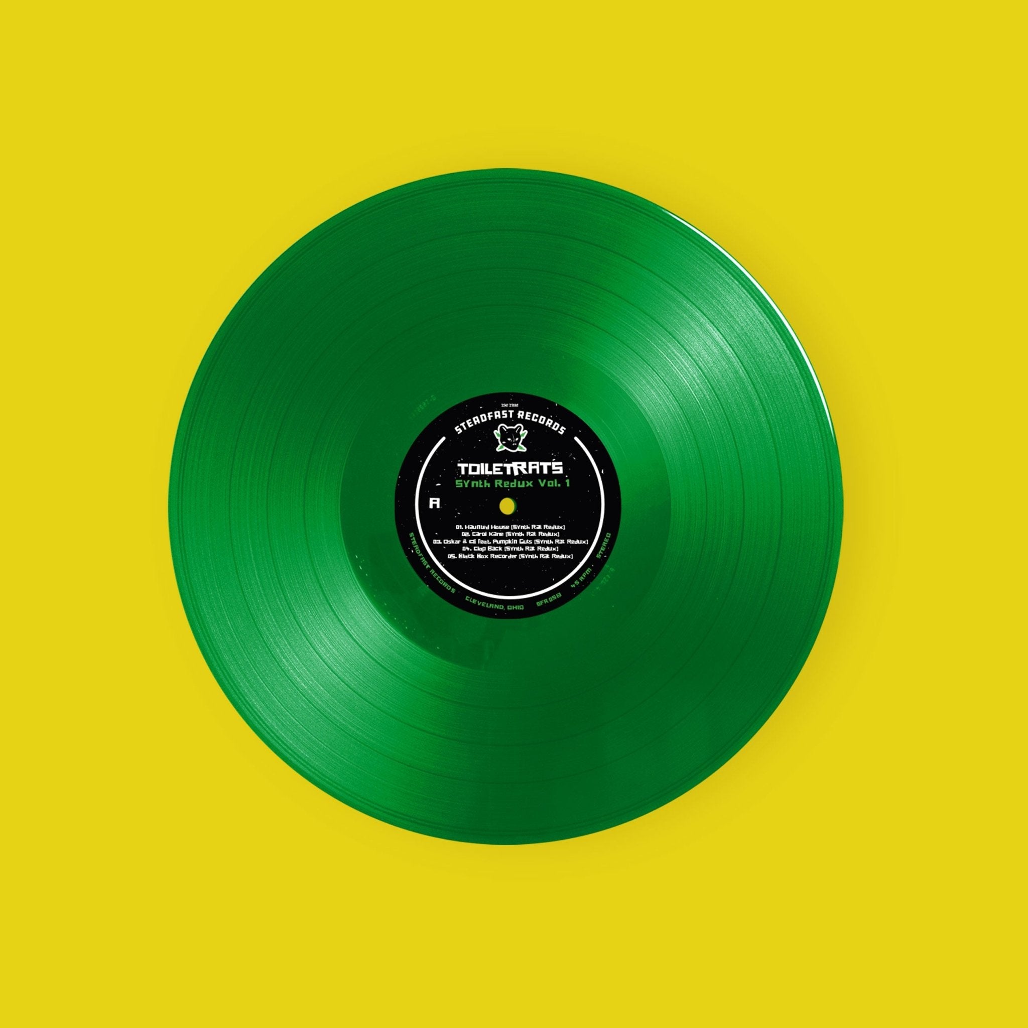 Toilet Rats: Synth Redux Vol. 1: Ecto - Green Vinyl LP - Steadfast Records