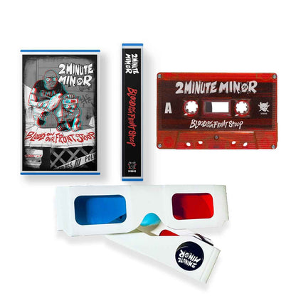 2Minute Minor: Blood On Our Front Stoop: 3D Cassette Red Tape Blue Case