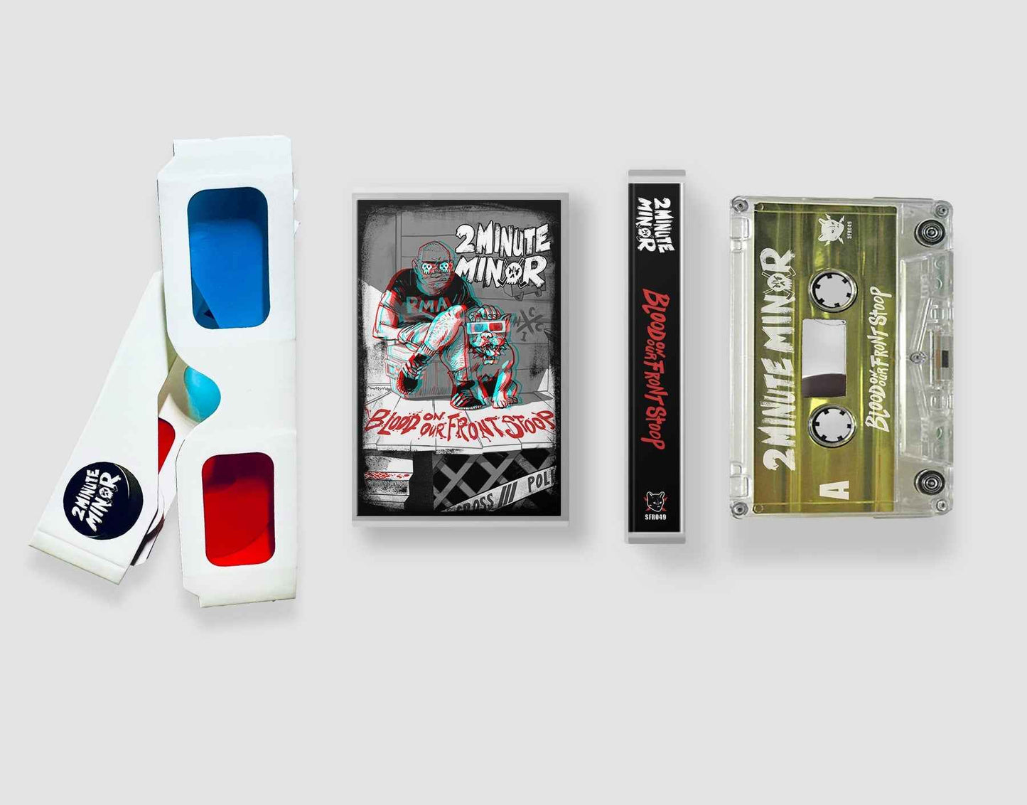2Minute Minor: Blood On Our Front Stoop: 3D Cassette Gold Foil Cassette