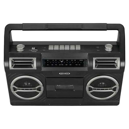 Jensen Cassette Tape Boombox: Black, MCR-500