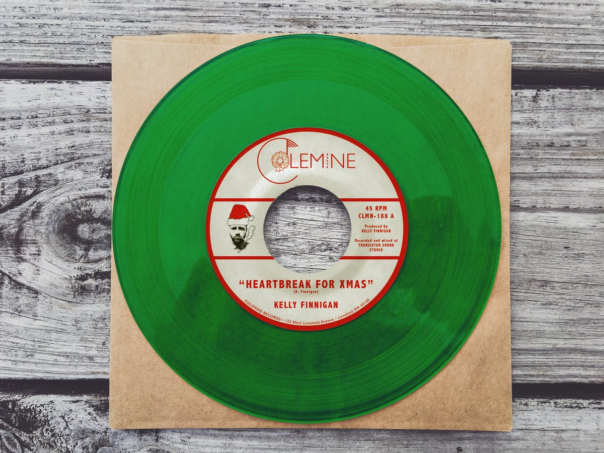 Kelly Finnigan: Heartbreak For Xmas b/w Merry Christmas To You: Green Vinyl 7" - Steadfast Records
